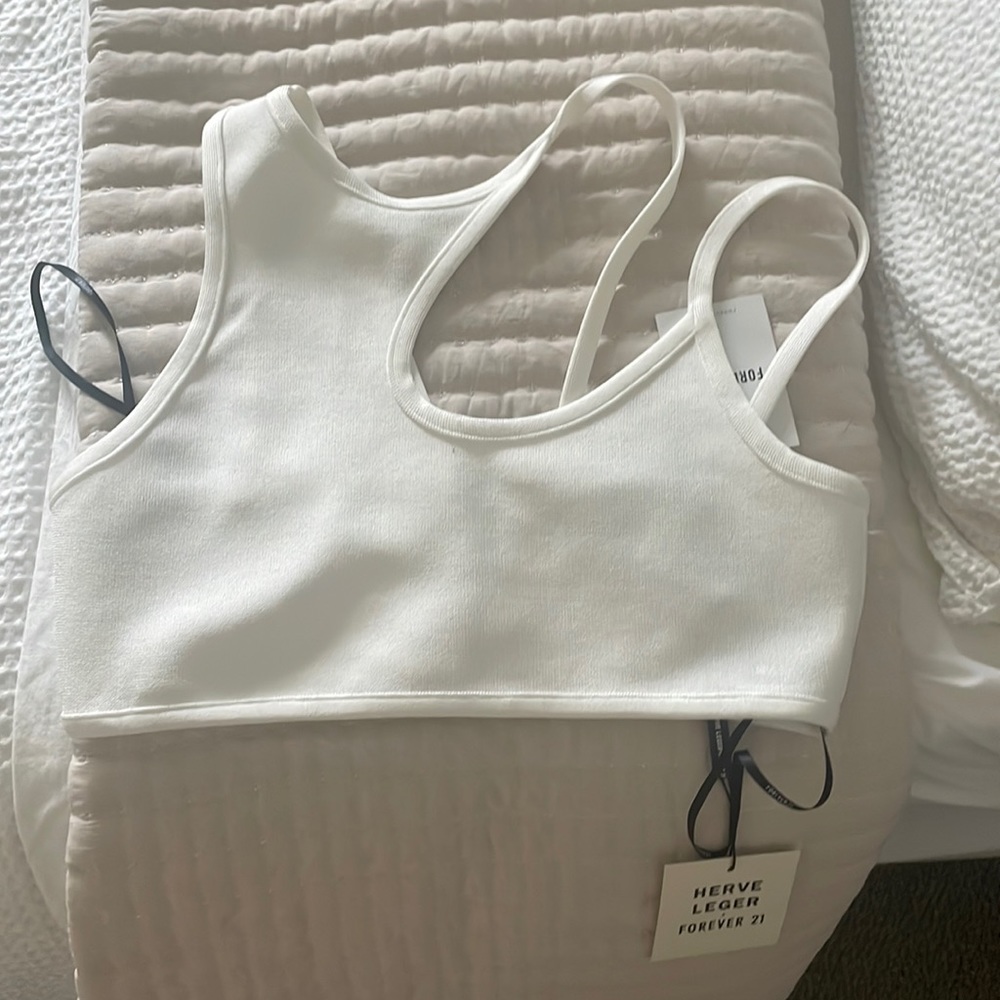 Croptop Herve Leger x Forever21 IVory Size S